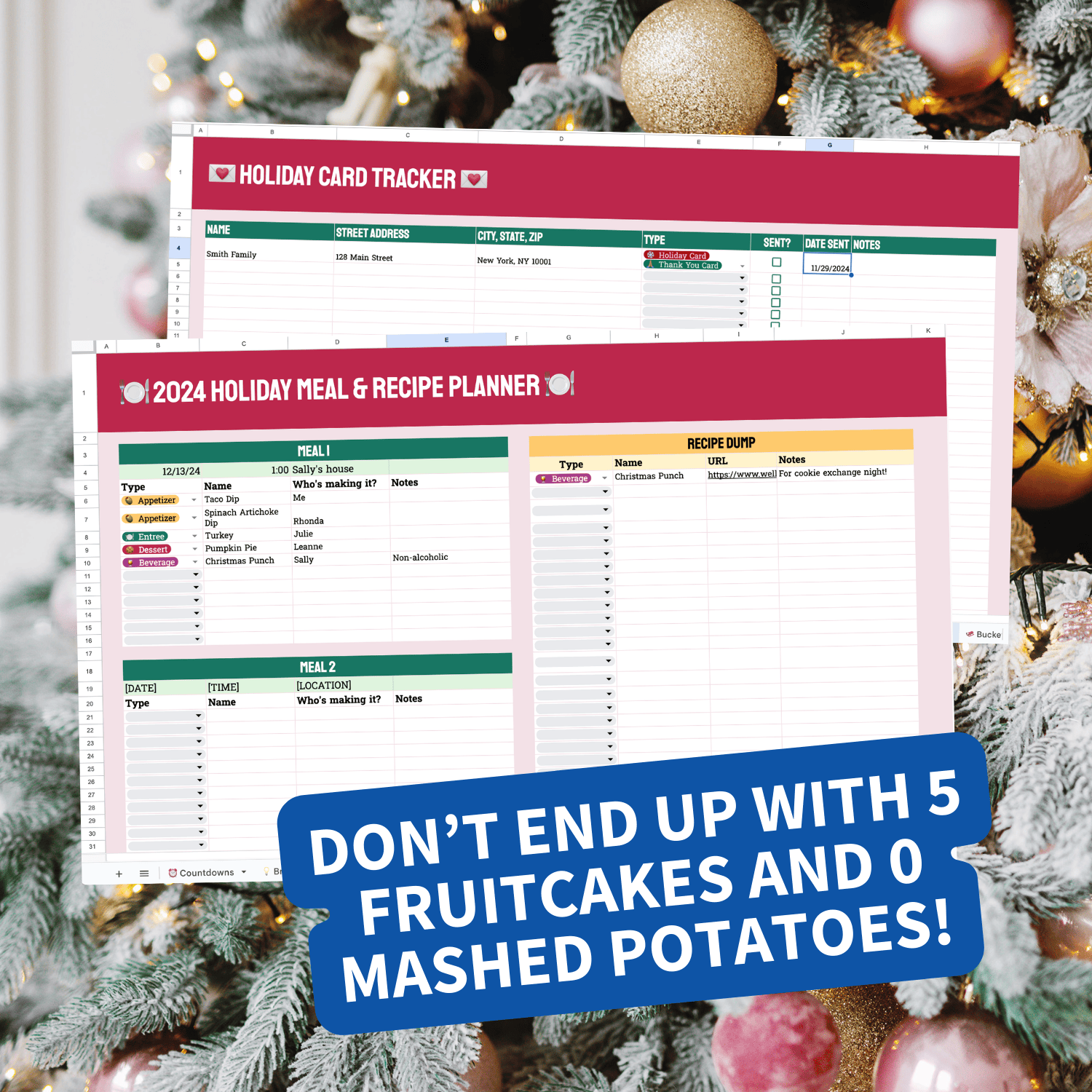 2024 Holiday Meal & Recipe Planner