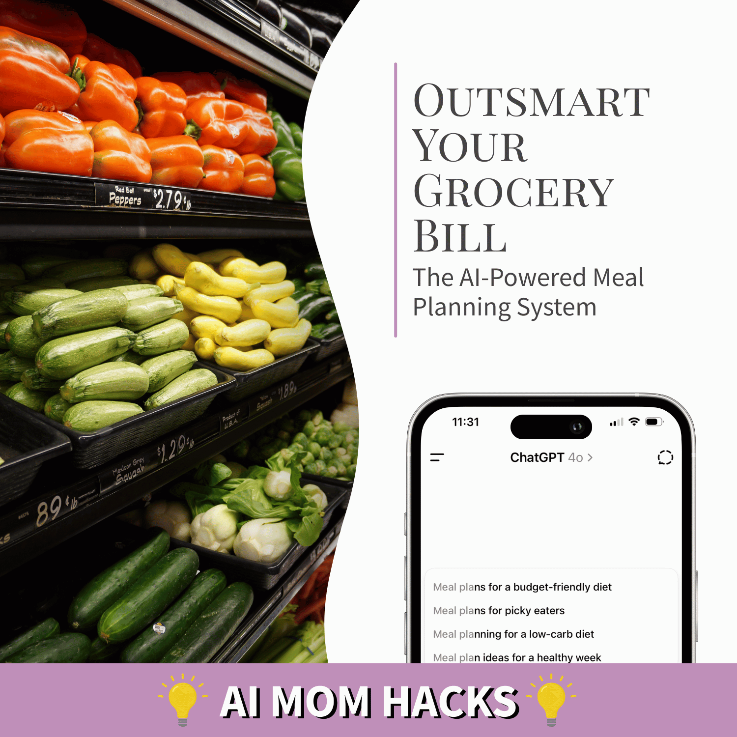 You AI-Powered Meal Planning System to Outsmart Your Grocery Bill mockup