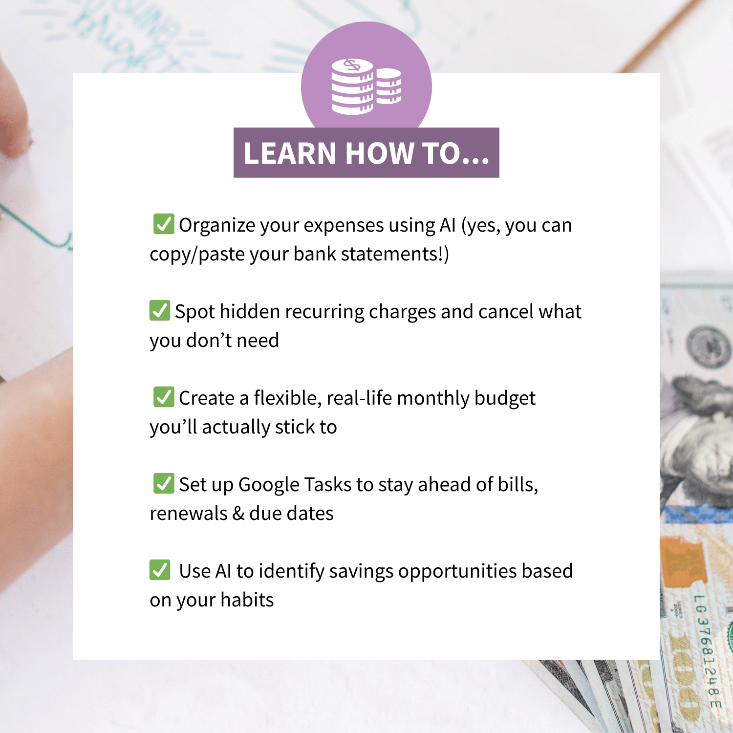 AI Mom Hacks Smart Budgeting learn how to organize your budget with the help of AI