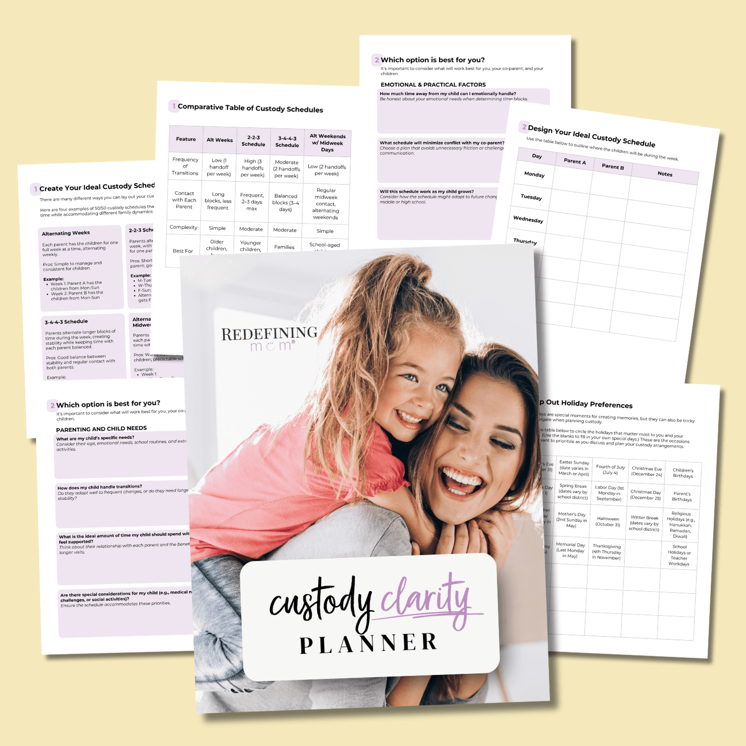 Custody Clarity Planner Mockup