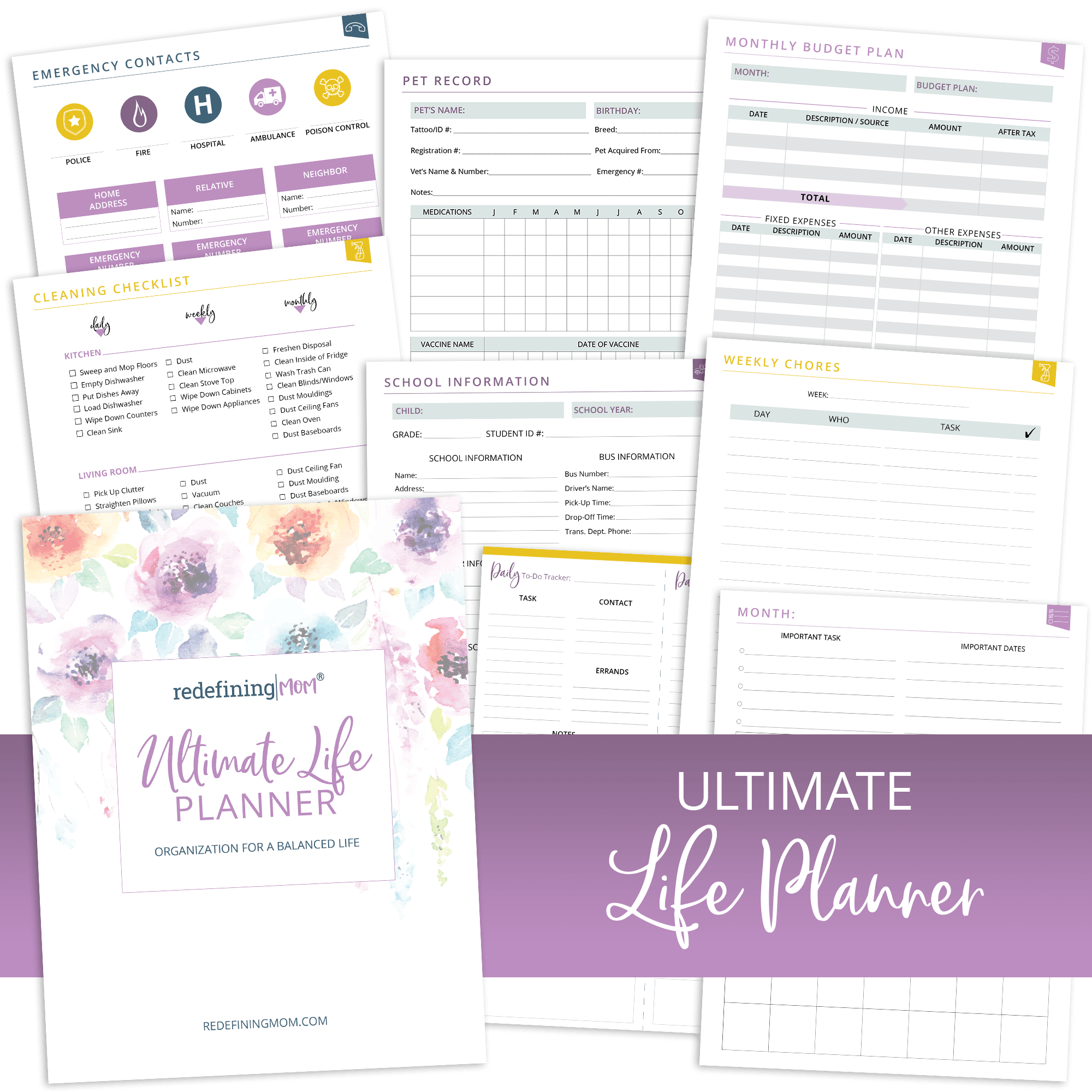 ultimate life planner mockup