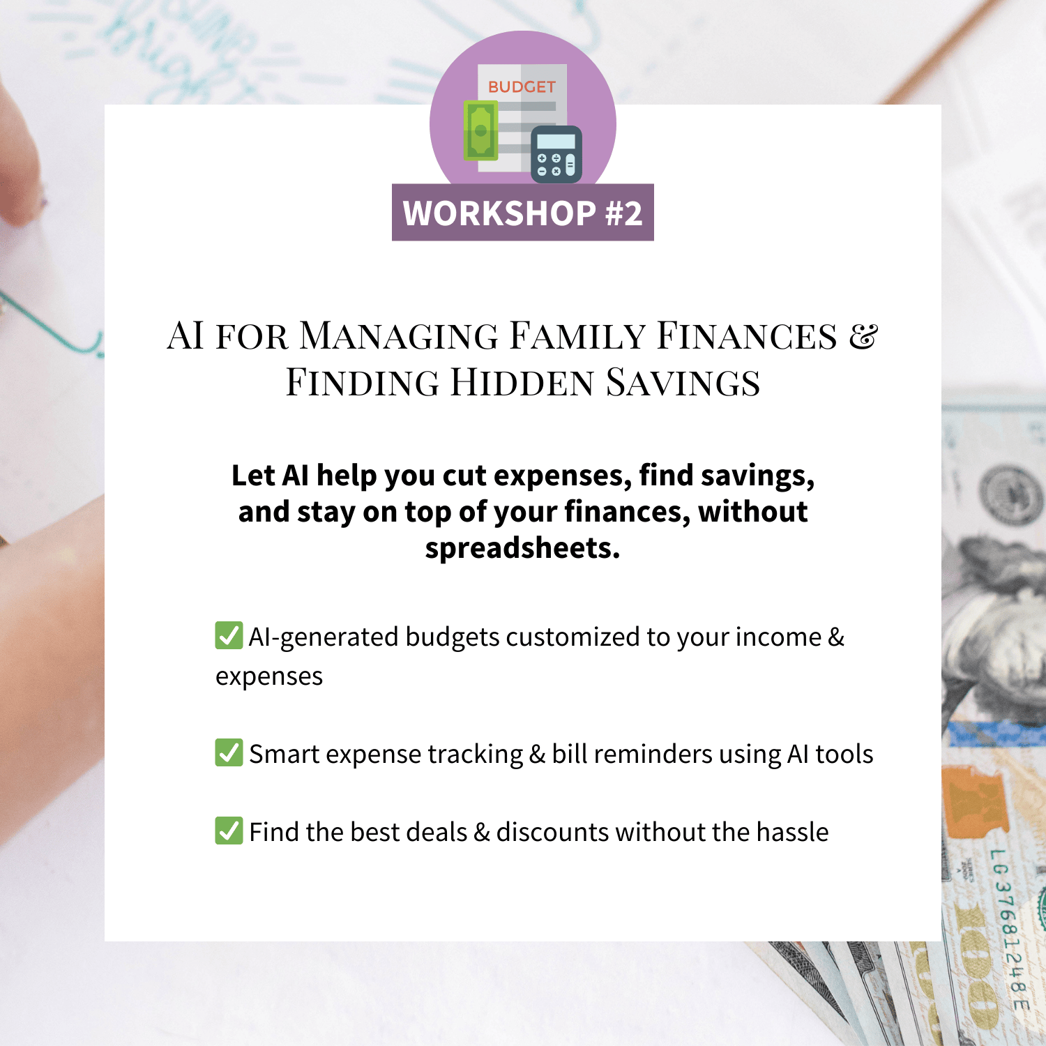 AI for Managing Family Finances and Finding Hidden Savings
✅ AI-generated budgets customized to your income & expenses
✅ Smart expense tracking & bill reminders using AI tools
✅ Find the best deals & discounts without the hassle