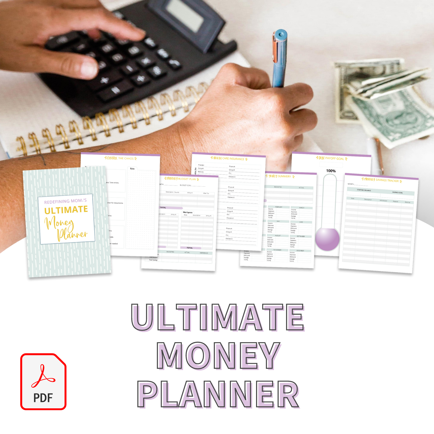 ultimate printable money planner to help you organize your family finances and family budget