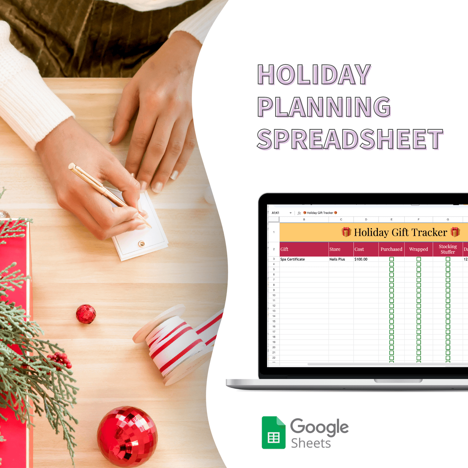 The best way to plan for the busy holiday season is with Redefining Mom's Holiday Planning Spreadsheet the perfect way to make memories special this holiday season