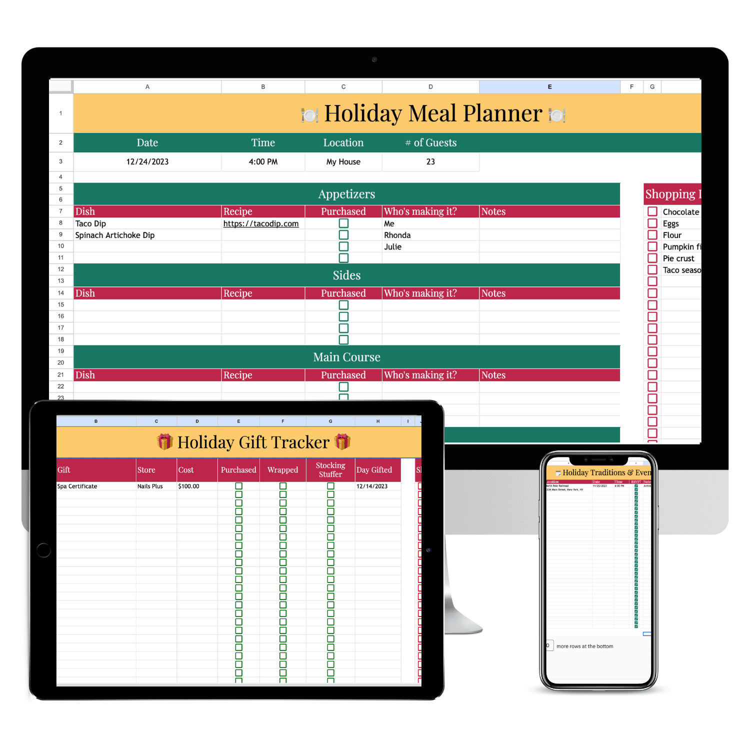 keep track of everything you need for the holidays every single year with this easy holiday planning template