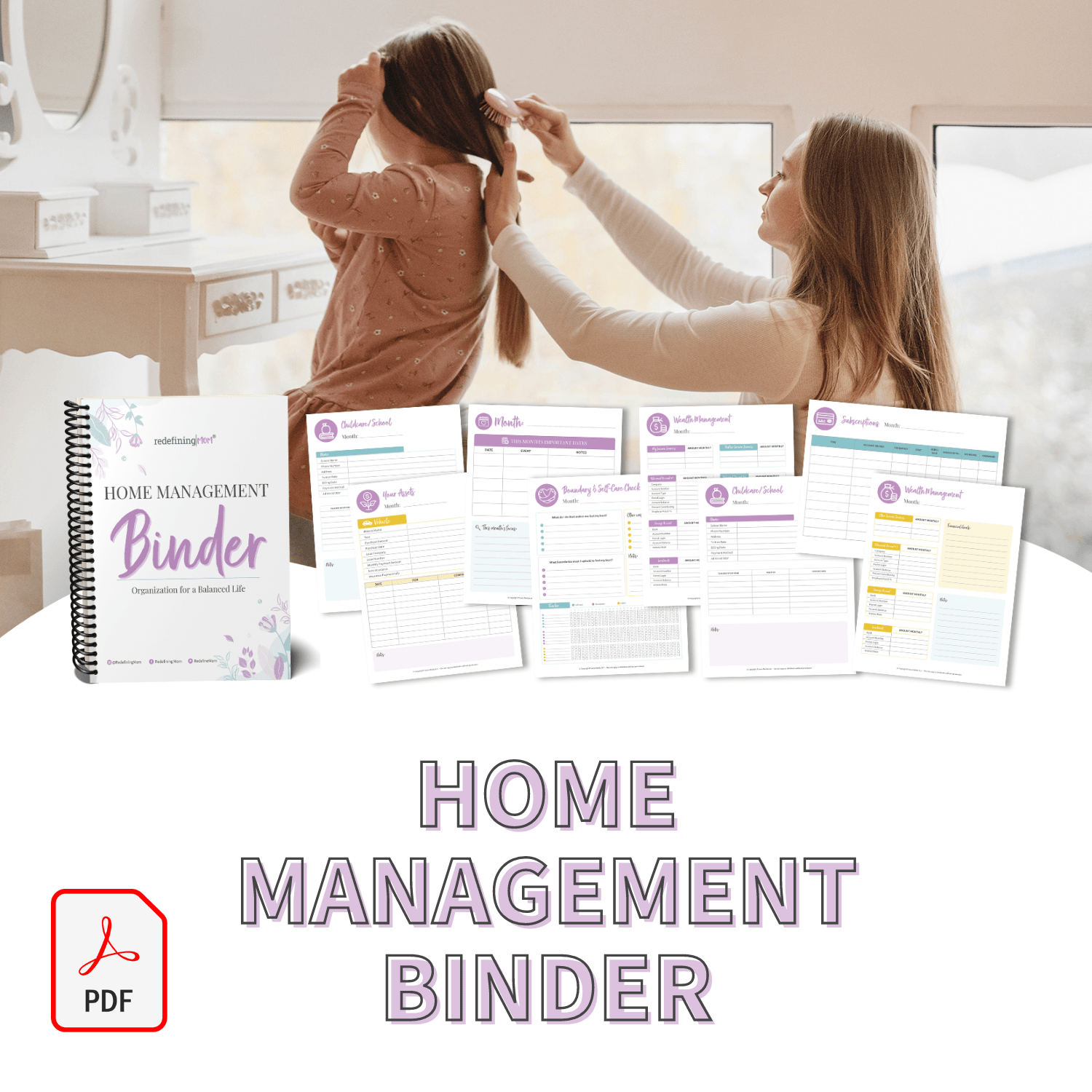 The best home management binder for getting your life in order and organizing your home! Comes in a fillable PDF format.