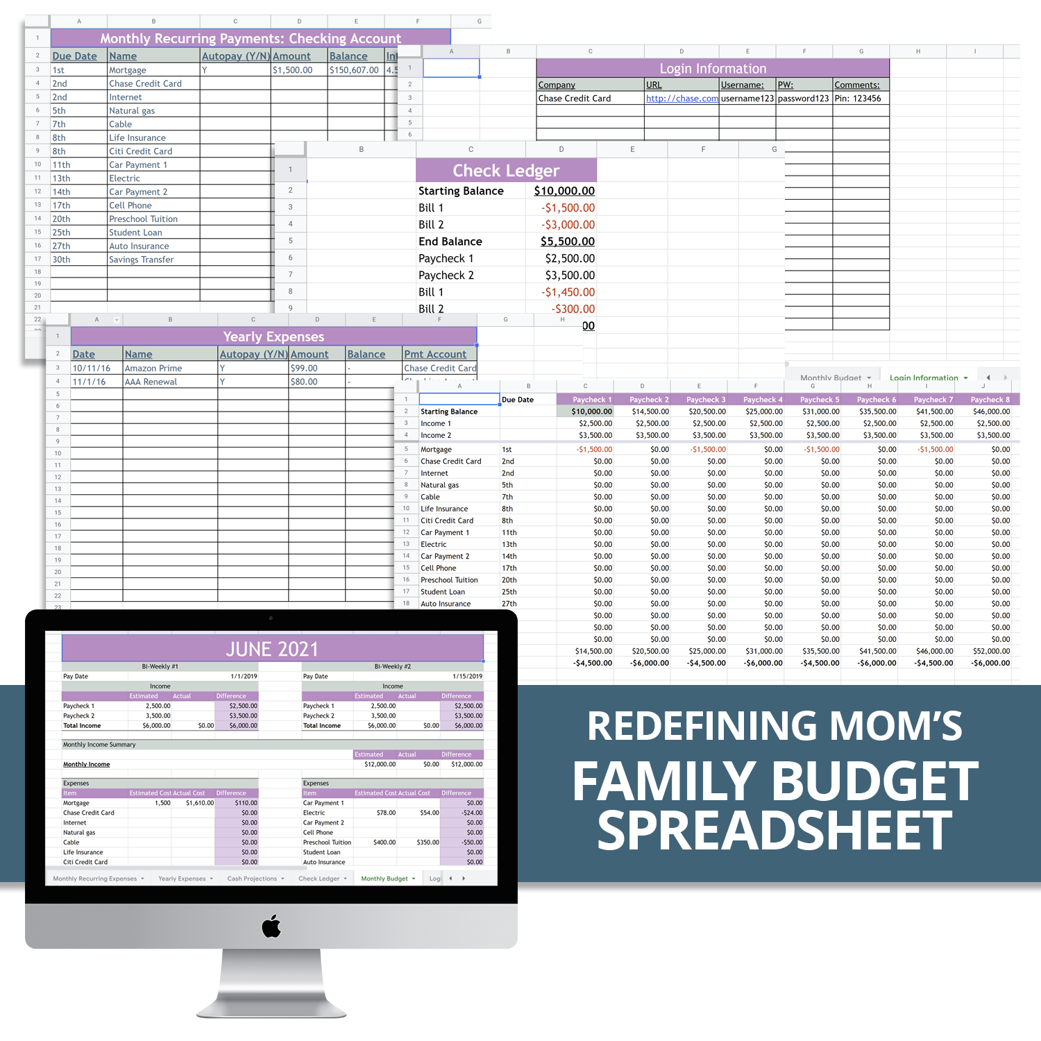 The family budget spreadsheet is your go-to resource for managing your family finances all in one place for Google Sheets