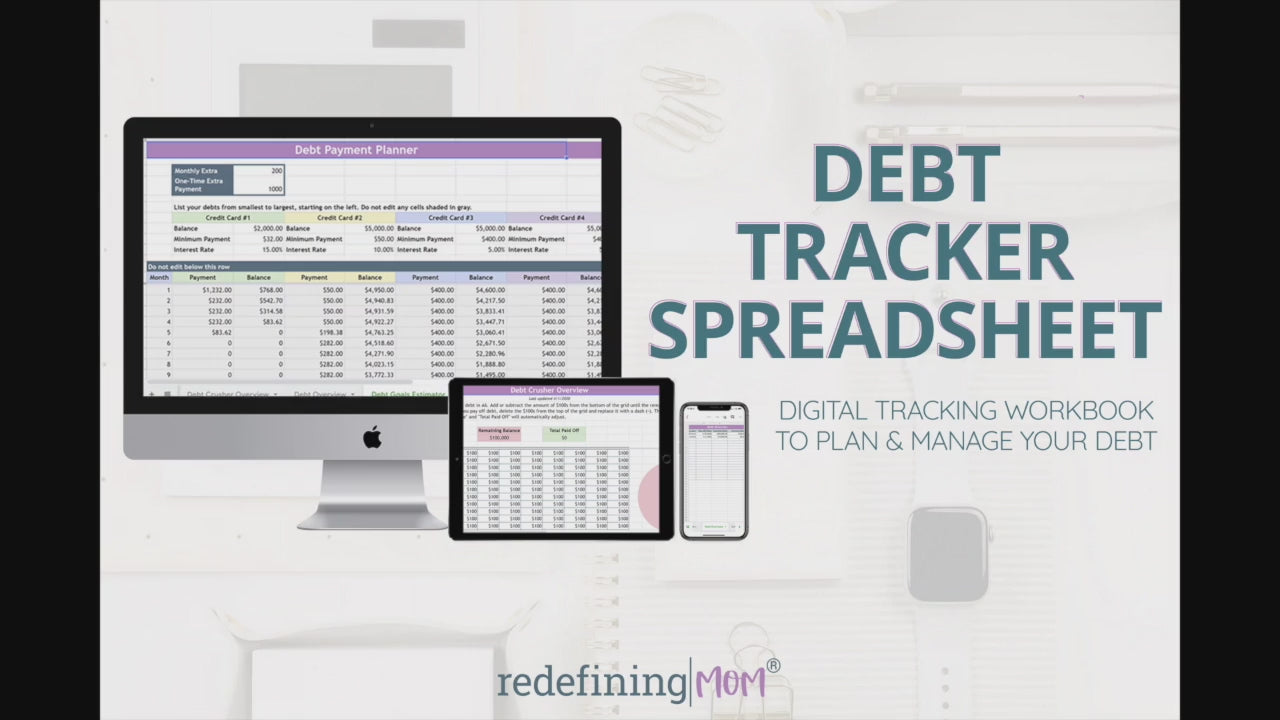 learn how to use the powerful debt tracker spreadsheet for Google Sheets and Excel